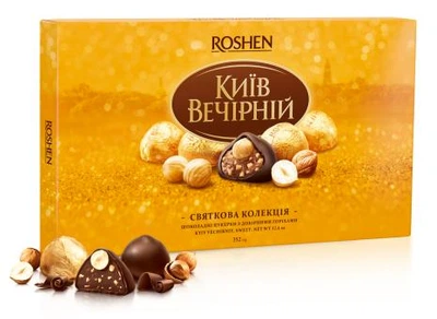 Цукерки в коробці Roshen Київ Вечірній Святкова колекція 352 г