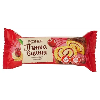 Рулет Roshen П'янка вишня 180 г