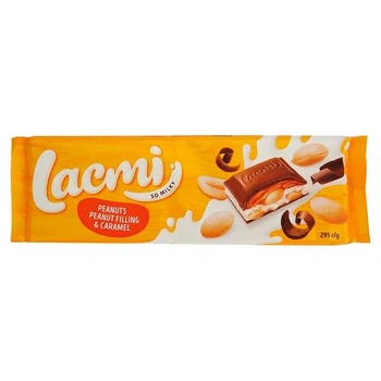 Шоколад Lacmi молочный с арахисом и карамельно-арахисовой начинкой 295 г