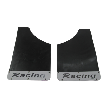 Брызговики SPARCO 360 х 220мм универсальные, нержавеющая накладка "RACING", к-кт 2шт, мягкий капрон (28662)