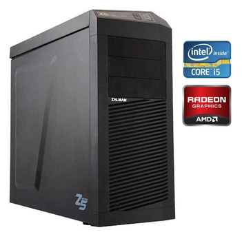 Игровой ПК Zalman Z5 Plus Tower / Intel Core i5-6400 (4 ядра по 2.7 - 3.3 GHz) / 16 GB DDR4 / 256 GB SSD + 1000 GB HDD / AMD Radeon RX 470, 4 GB GDDR5, 256-bit / 500W б/у