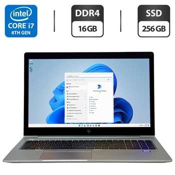 Ультрабук Б-класс HP EliteBook 850 G5 / 15.6" (1920x1080) IPS / Intel Core i7-8550U (4 (8) ядра по 1.8 - 4.0 GHz) / 16 GB DDR4 / 256 GB SSD / Intel UHD Graphics 620 / WebCam / Windows 11 Pro б/у