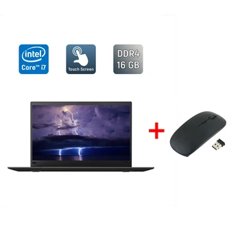 Ультрабук Lenovo ThinkPad x1 Carbon 6th / 14" (1920x1080) IPS Touch / Intel Core i7-8650U (4 (8) ядра по 1.9 - 4.2 GHz) / 16 GB DDR4 / 512 GB SSD / Intel UHD Graphics 620 / Fingerprint / WebCam / Windows 10 б/у + Подарок Беспроводная мышь / USB