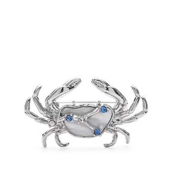 Брошь BROCHE Знаки Зодиака Рак серебристая BRBF115535
