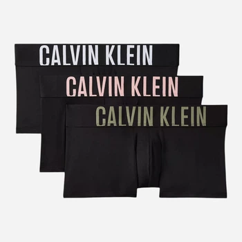 Набір трусів-боксерів чоловічих Calvin Klein NB3611-58Q(Black-Lichen Green Multi) L 3 шт Чорний (199156008678)