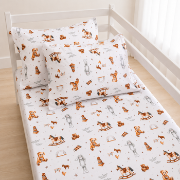 Простынь MirSon Ranforce Elite 17-0972 Little Stories 150х220 см (2200013497042)