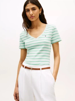 Футболка хлопковая женская Tommy Hilfiger XW08279-LZV S Салатовая (198928026308)