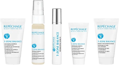 Zestaw do pielęgnacji twarzy Repechage T-Zone Balance Płyn do mycia twarzy 30 ml + Spray 29 ml + Serum 10 ml + Krem 15 ml + Peeling 30 ml (675765042024)