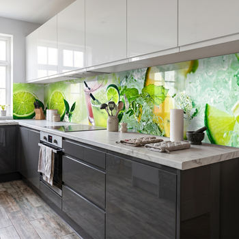 Фото панель универсальная ПЭТ, Самофиксирующая 62 х 305 см (толщина 1,2 мм), с лаймом и мятой(ПЭТ2-ed1672)