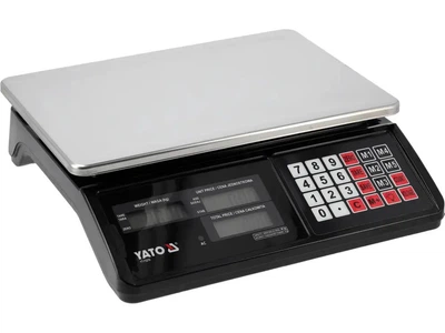 Торговые электронные весы YATO YT-73270 до 40 кг с подсветкой дисплея и двусторонним дисплеем