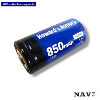 Аккумулятор литиевый CR123A/16340 емкостью 850mAh 3.7V Lithium
