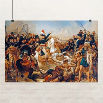 Постер Битва при пірамідах, Антуан-Жан Гро, Antoine-Jean Gros, Battle of the Pyramids, A3 28×42 см (id6669)