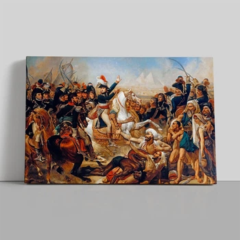 Інтер'єрна картина Битва при пірамідах, Антуан-Жан Гро, Antoine-Jean Gros, Battle of the Pyramids, 28×42 см (id6669)