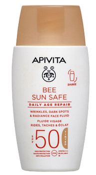 Сонцезахисний флюїд для обличчя Apivita Bee Sun Safe SPF50+ Заспокійливий 50 мл (5201279108564)