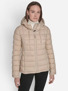 Куртка демисезонная с капюшоном женская Tommy Hilfiger 523224031 M Бежевая (1159862525)