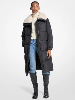 Куртка демисезонная удлиненная женская Michael Kors 128659766 S Черная (1159859841)
