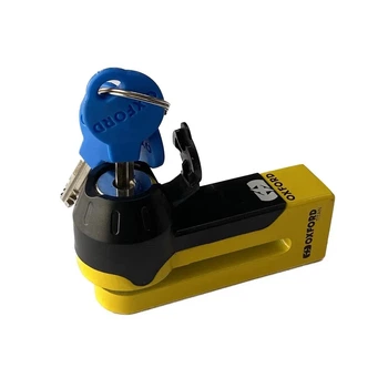 Мотозамок блокування гальмового диска Oxford Titan 10 mm Pin Disc Lock Yellow для мотоцикла