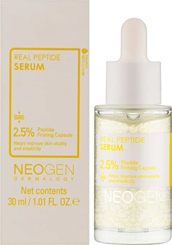 Пептидная сыворотка для лица Neogen Dermalogy Real Peptide Serum с укрепляющей капсулой для бодрости кожи 30 мл (8809653247358)