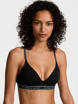 Бюстгальтер без кісточок бавовняний Victoria's Secret 601968997 36D Чорний (1160055783)