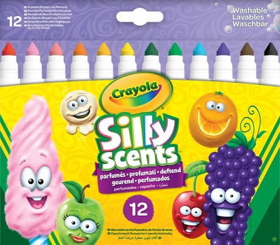 Silly Scents Набор фломастеров, широкая линия (washable) с ароматом, 12 шт CRAYOLA Art.58-8337