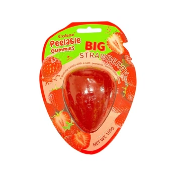 Жувальна цукерка Cokoc Peeling Gummy Big Strawberry 150 грам