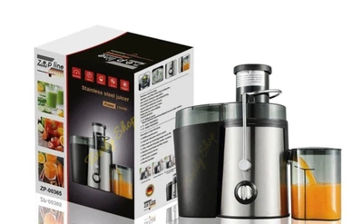 Соковижималка Zepline ZP-00365 2500 Вт для фруктів та овочів, електрична соковижималка з широкою горловиною 65 мм, імпульсним режимом, контейнером для м’якоті 1 л, резервуаром для соку 500 мл, швидке приготування натуральних фрешів вдома щодня