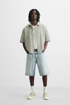 Шорти вільні Zara Baggy Fit синій 4806/406/406 31