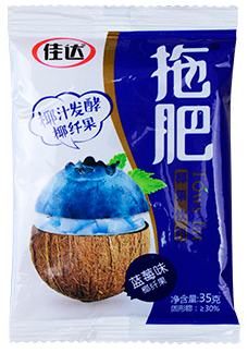 Кокосовое желе Nata de Coco со вкусом Голубики blueberry 35 г