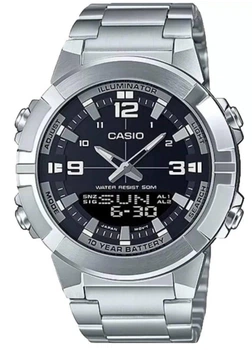 Мужские часы Casio AMW870 серый-черный
