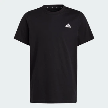 Детская футболка Essentials Small Logo Cotton adidas HR6397 (128) черный (4066745117874)