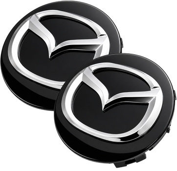 Комплект автомобильных колпаков (заглушек) на литые диски Mazda BS1A-3719X 57/57 мм 2 шт Black