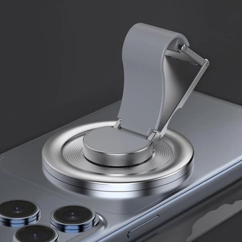 Тримач для телефону MagSafe 360° з кільцем на палець та підставкою, магнітний металевий аксесуар для смартфона та планшета, Сірий