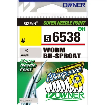 Крючок Owner Worm BH-Sproat 56538 #6 (9 шт/уп)