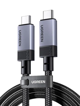 Кабель зарядний UGREEN USB C to USB C 240W Gen2 10Gbps USB 3.2 1 м Grey (L701)