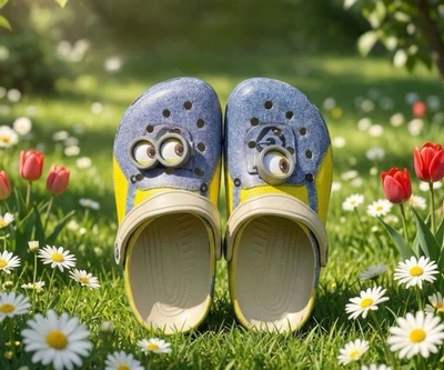 Крокси Міньйони Сrocs x Minions у жовто-синьому кольорі, Унісекс(42-43).