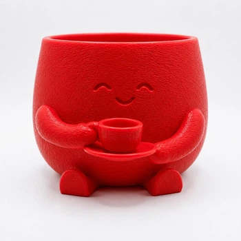 Кашпо 3D More Кофеман 7.9x9.2x5.6 см 100 мл Красный