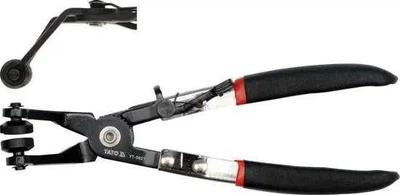 Щипці для стягуючих хомутів YATO YT-0651, 215 мм, зігнуті 45°