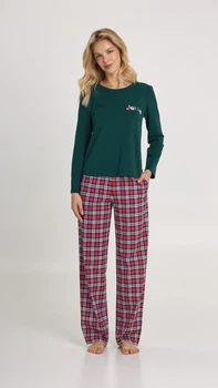 Піжама жіноча Ellen Jolly lpk 0180/39/02 XL зелена/бордо
