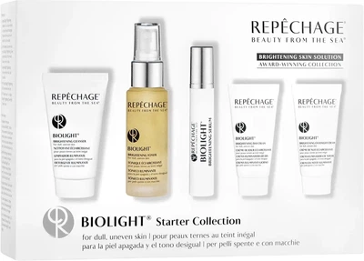 Набір по догляду за обличчям Repechage Biolight Гель для вмивання 30 мл + Тонер 30 мл + Сироватка 10 мл + Денний крем 15 мл + Нічний крем 15 мл (675765041539)