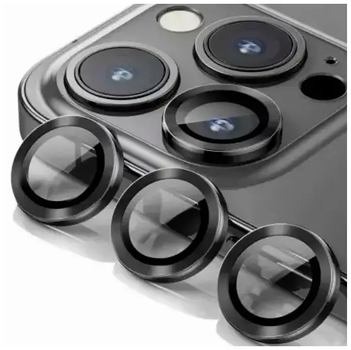 Защитное стекло для камеры iPhone 12 Pro закаленное защита от царапин черное