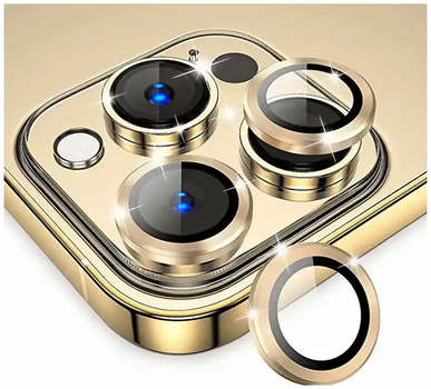 Защитное стекло Camera Glass ударопрочное защита камеры iPhone 13 Pro 13 Pro Max золотистый