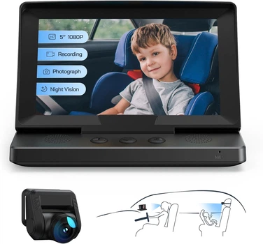 Автомобільний монітор з камерою (відеоняня) Wolfang WB01 Black Б/В k1
