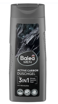Чоловічий гель для душу 3в1 Balea MEN Active carbon, 300 мл,