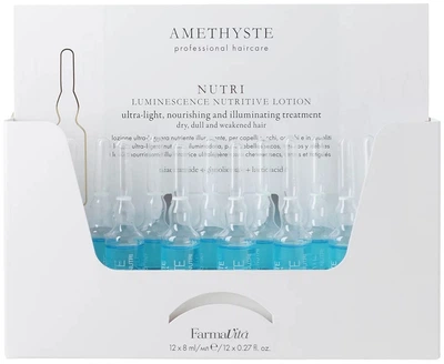 Лосьйон в ампулах Farmavita Amethyste Nutri для живлення та блиску волосся 8 мл x 12 шт (8022033112590)