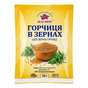 Горчица в зернах 50 г специи для консервации и маринования овощей