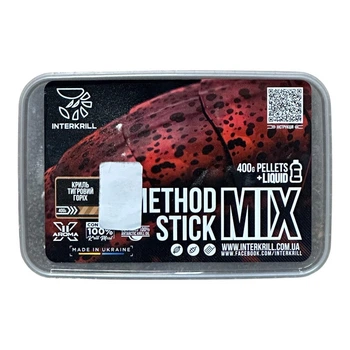 Метод Микс Interkrill Пеллетс "METHOD/STICK MIX", 400 г+ (Ликвид Крыль-Тигровый орех, 50г), PLS-006