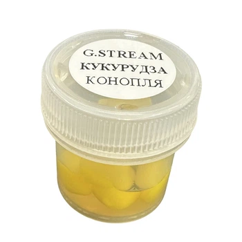 Силиконовая приманка G.STREAM желтая кукуруза конопля ,109427