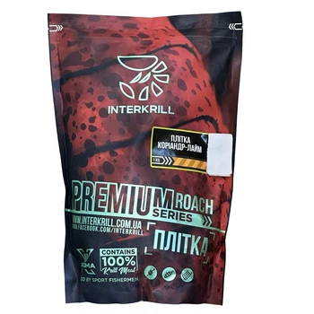 Прикорм для рыбалки Interkrill Премиум 1кг Сплетня - Кориандр - Лайм, NFS-027