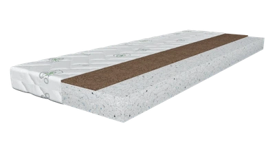 Дитячий матрац безпружинний GRANDOX Baloo Кокос Білий (Висота 10, 12 см) 60x120 см