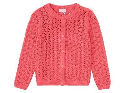 Кардиган ажурной вязки для девочки Lupilu LIDL 370784 098-104 см (2-4 years) Коралловый